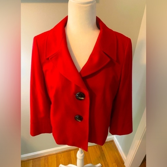 Talbots wool lined red jacket size 8